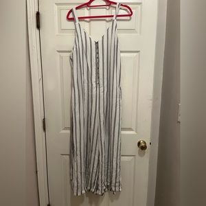 American Eagle Jumpsuit. White with black stripes.